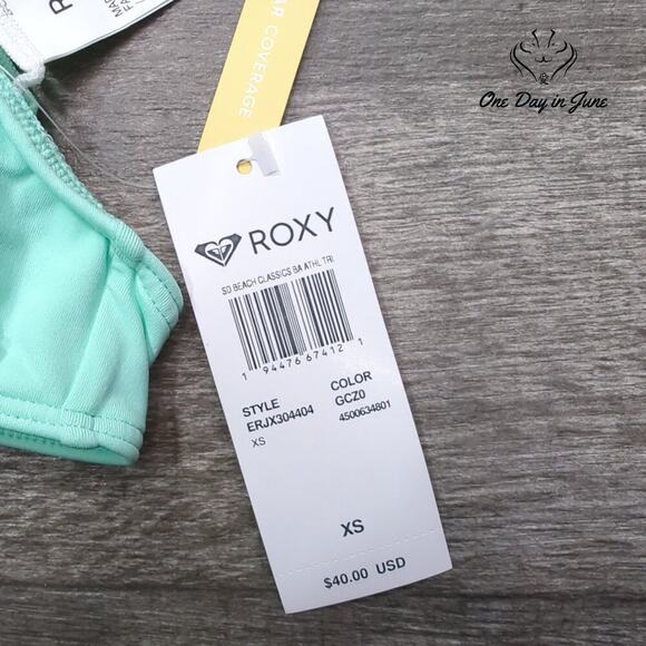 Roxy So Beach Classics Athletic Bikini Top Size XS - Picture 3 of 4